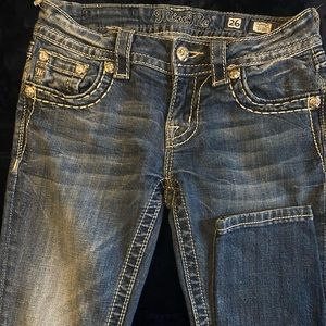 Miss me skinny embroidered jeans